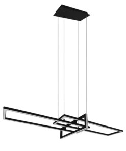 Κρεμαστό Φωτιστικό Trio Lighting LED 34W Μαύρο Ματ Μεταλλικό Step Dimmable 4200lm 3000K 320310332