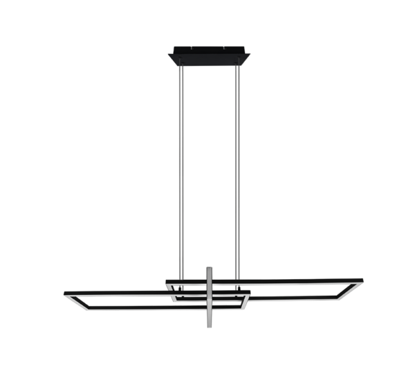 Κρεμαστό Φωτιστικό Trio Lighting LED 34W  Μαύρο Ματ Μεταλλικό Step Dimmable 4200lm 3000K  320310332