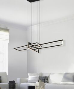 Κρεμαστό Φωτιστικό Trio Lighting LED 34W Μαύρο Ματ Μεταλλικό Step Dimmable 4200lm 3000K 320310332