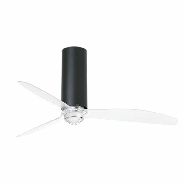 TUBE FAN LED Matt black/transparent ceiling FAN LED with DC motor Μ FARO - 32036-10