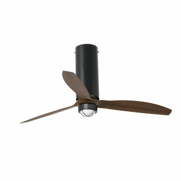 TUBE FAN MATT BLACK/WOOD CEILING FAN WITH DC MOTORFARO - 32037