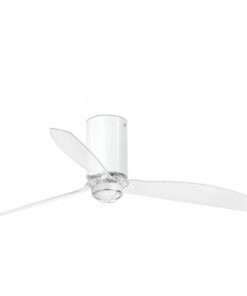 MINI TUBE FAN LED Shiny white/transparent ceiling FAN LED with DC motor   FARO – 32038-9