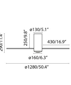 Faro Barcelona Ανεμιστήρας Οροφής Μαύρο Ματ/Διαφανές – 32041-10