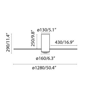 Faro Barcelona Ανεμιστήρας Οροφής Μαύρο Ματ/Διαφανές – 32041-10