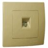 Πρίζα τηλεφώνου RJ11 μονή χρυσό ματ Makel Lillium Natural Kare – 32057014