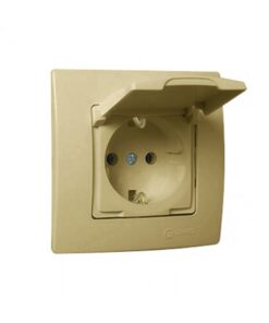 Πρίζα σούκο με καπάκι βακελίτου χρυσό ματ Makel Lillium Natural Kare – 32057029