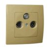 Πρίζα SAT-TV-RADIO τερματική χρυσό ματ Makel Lillium Natural Kare – 32057067
