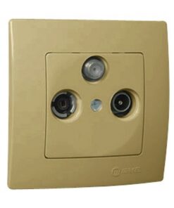 Πρίζα SAT-TV-RADIO τερματική χρυσό ματ Makel Lillium Natural Kare – 32057067