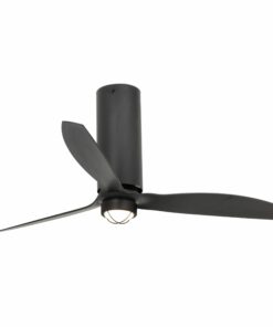 TUBE FAN LED Matt black ceiling with DC motor   FARO – 32060-10
