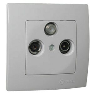 Πρίζα SAT-TV-RADIO διελεύσεως περλέ ματ Makel Lillium Natural Kare – 32100066