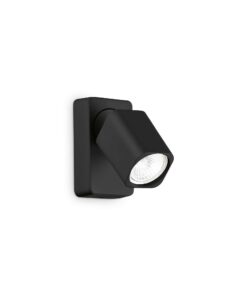 IDEAL LUX Επιτοίχιο Φωτιστικό RUDY 1XGU10 Μαύρου Χρώματος  – 321530