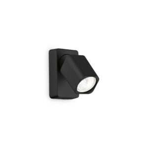 IDEAL LUX Επιτοίχιο Φωτιστικό RUDY 1XGU10 Μαύρου Χρώματος  – 321530