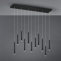 Κρεμαστό Φωτιστικό Ράγα TUBULAR Trio Lighting LED 30W 3850lm Μαύρο Ματ Step Dimmable 3000K – 321611132