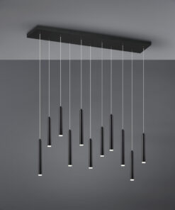 Κρεμαστό Φωτιστικό Ράγα TUBULAR Trio Lighting LED 30W 3850lm Μαύρο Ματ Step Dimmable 3000K – 321611132