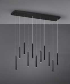 Κρεμαστό Φωτιστικό Ράγα TUBULAR Trio Lighting LED 30W 3850lm Μαύρο Ματ Step Dimmable 3000K – 321611132