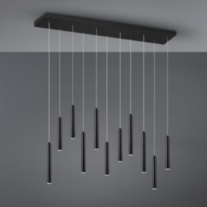 Κρεμαστό Φωτιστικό Ράγα TUBULAR Trio Lighting LED 30W 3850lm Μαύρο Ματ Step Dimmable 3000K – 321611132