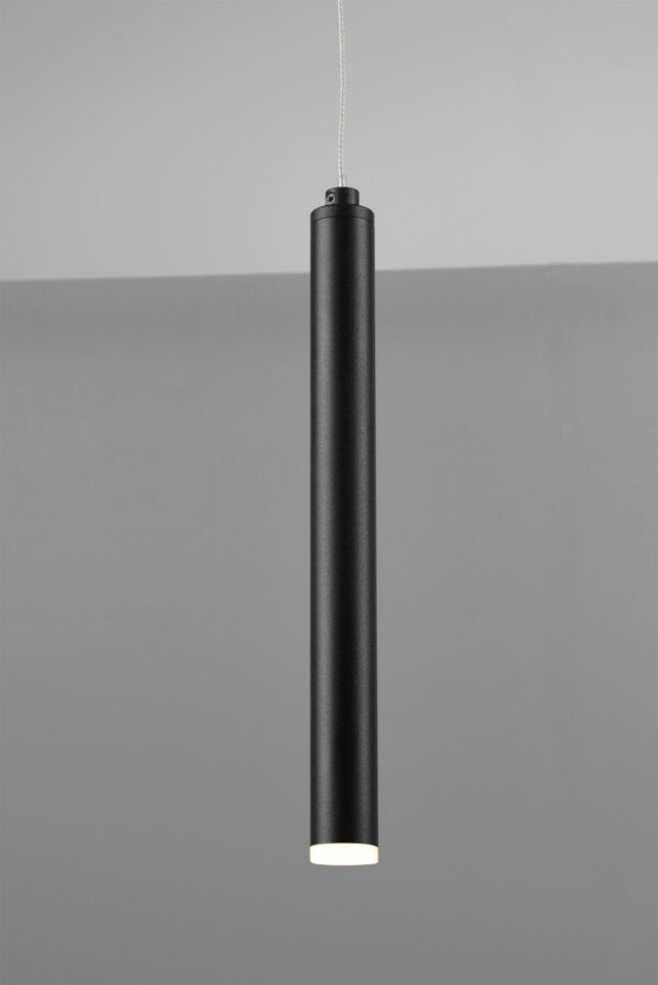 Κρεμαστό Φωτιστικό Ράγα TUBULAR Trio Lighting LED 30W 3850lm Μαύρο Ματ Step Dimmable 3000K – 321611132