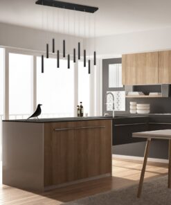 Κρεμαστό Φωτιστικό Ράγα TUBULAR Trio Lighting LED 30W 3850lm Μαύρο Ματ Step Dimmable 3000K – 321611132