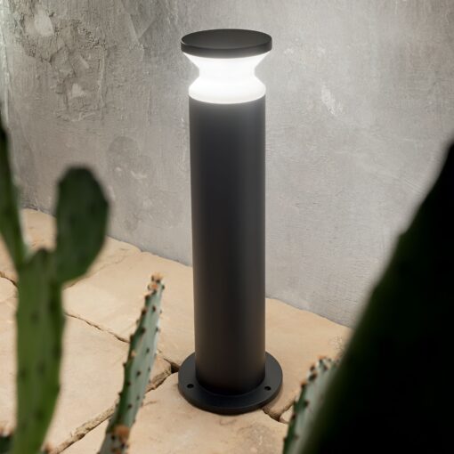 IDEAL LUX Φωτιστικό Κολωνάκι Κήπου TORRE 1xE27 IP65 Μαύρου Χρώματος – 321639