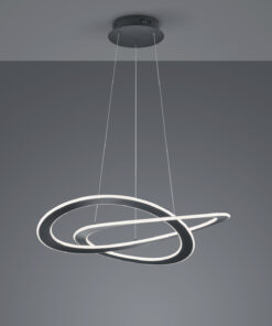 Κρεμαστό Φωτιστικό Trio Lighting LED 52W  Ανθρακί Μεταλλικό Step Dimmable 5650lm 3000K  321710142