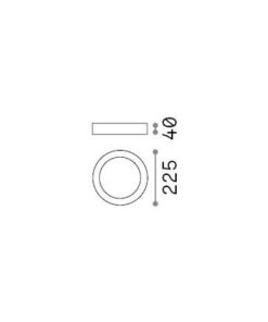 IDEAL LUX Φωτιστικό Οροφής UNIVERSAL LED 19W 4000K Λευκού Χρώματος – 321752