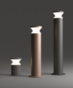 IDEAL LUX Φωτιστικό Κολωνάκι Κήπου TORRE 1xE27 IP44 Γκρι Χρώματος – 321950