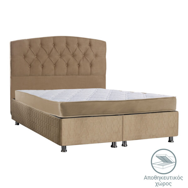 Double bed Lanse pakoworld with storage space natural 160x200cm 322-000004
