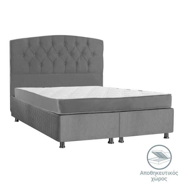 Double bed Lanse pakoworld with storage space anthracite 160x200cm 322-000005