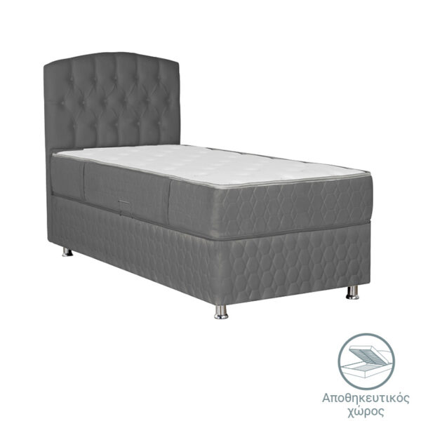 Bed Lanse pakoworld with storage store anthracite 120x200cm 322-000008