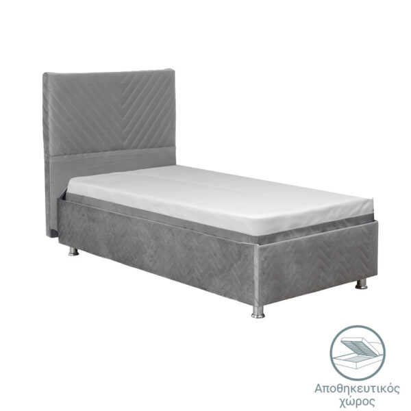 Bed Rizko pakoworld with storage space grey 120x200cm 322-000012