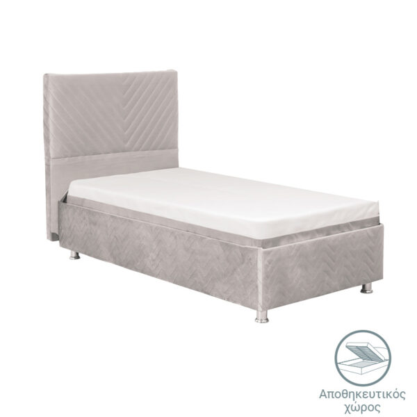 Bed Rizko pakoworld with storage space cream 120x200cm 322-000014