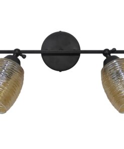 Ράγα και απλίκα δίφωτη ,μεταλλική ,μαύρη με σπαστό κλειδί & γυαλιά μελί BARREL 2/L KEY BL-MELI Heronia – 01-0381