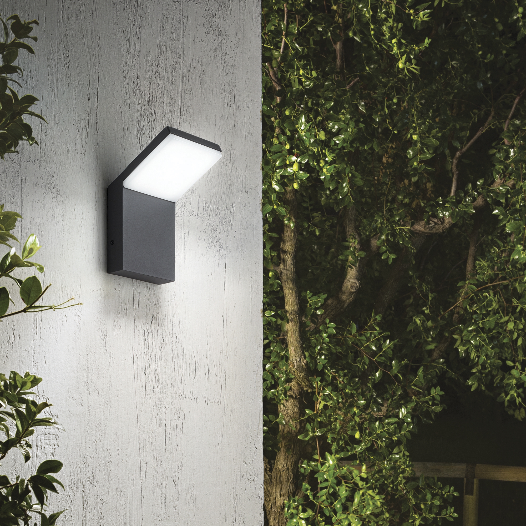 IDEAL LUX Επιτοίχιος Προβολέας STYLE LED 9W 4000K IP54 Καφέ Χρώματος – 322681
