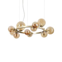 IDEAL LUX Κρεμαστό Φωτιστικό PERLAGE 11xG9 Χρυσού Χρώματος – 322773