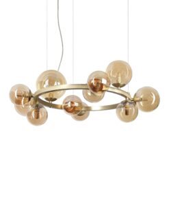 IDEAL LUX Κρεμαστό Φωτιστικό PERLAGE 11xG9 Χρυσού Χρώματος – 322773