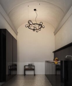 IDEAL LUX Κρεμαστό Φωτιστικό PERLAGE 14xG19 Χρυσού Χρώματος – 322797