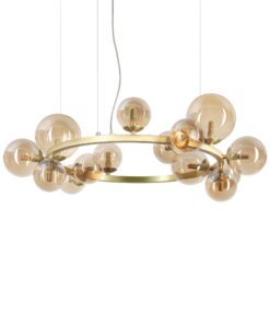 IDEAL LUX Κρεμαστό Φωτιστικό PERLAGE 14xG19 Χρυσού Χρώματος – 322797