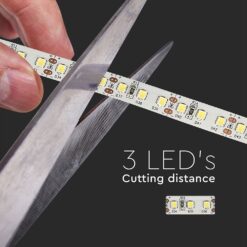 LED Ταινία 12W V-TAC PRO Samsung Chip Dimmable 12V 1200lm/m Φυσικό Λευκό 4000K 5 Μέτρα – 21324