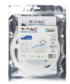 LED Ταινία 12W V-TAC PRO Samsung Chip Dimmable 12V 1200lm/m Φυσικό Λευκό 4000K 5 Μέτρα – 21324