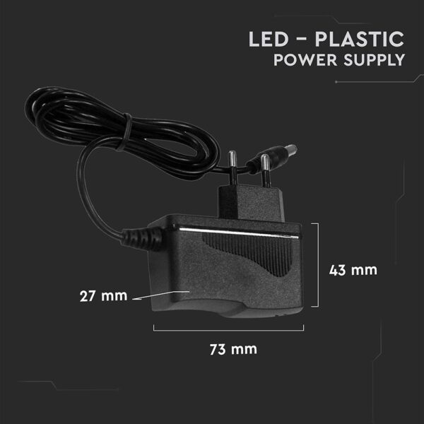 Τροφοδοτικό για LED 18W 12V IP44 Πλαστικό V-TAC – 3237