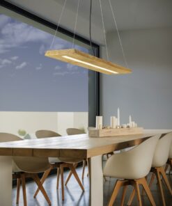 Κρεμαστό Φωτιστικό Trio Lighting LED 27W Ξύλο Step Dimmable 3000lm 3000K 323710130