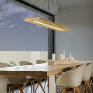 Κρεμαστό Φωτιστικό Trio Lighting LED 27W  Ξύλο Step Dimmable 3000lm 3000K  323710130