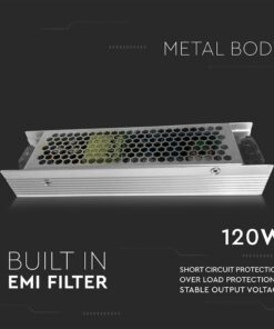 Τροφοδοτικό για LED 120W 12V IP20 Μεταλλικό V-TAC – 3243