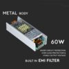 Τροφοδοτικό για LED 60W 12V IP20 Μεταλλικό V-TAC – 3246
