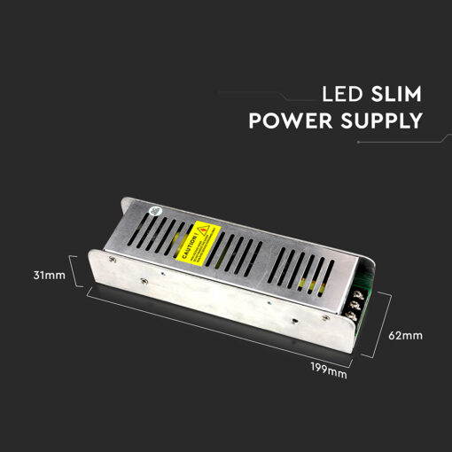 Τροφοδοτικό Μεταλλικό Slim IP20 DC:12V 100W 8.5A Dimmable V-TAC – 3256
