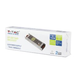 Τροφοδοτικό Μεταλλικό Slim IP20 DC:12V 150W 12.5A Dimmable V-TAC – 3257