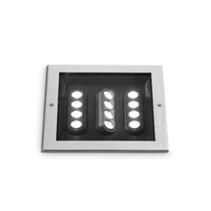 IDEAL LUX Χωνευτό Φωτιστικό Κήπου TAURUS LED 20W 3000K IP67 Ασημί Χρώματος – 325712