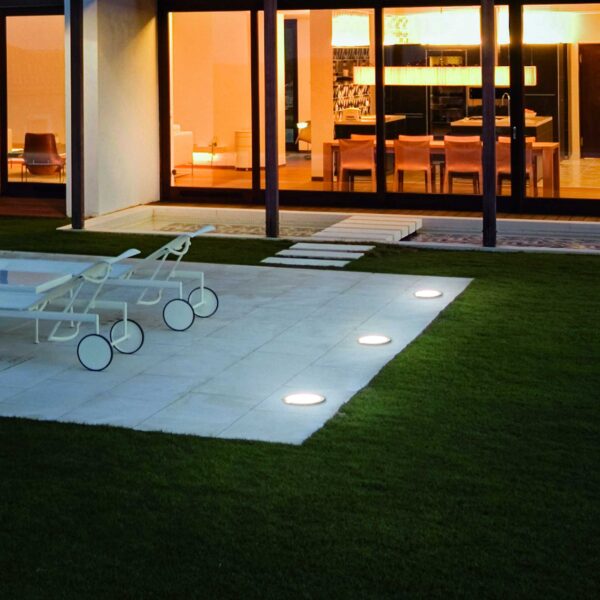 IDEAL LUX Χωνευτό Φωτιστικό Δαπέδου Κήπου TAURUS LED 21W 3000K IP67 Ασημί Χρώματος – 325729