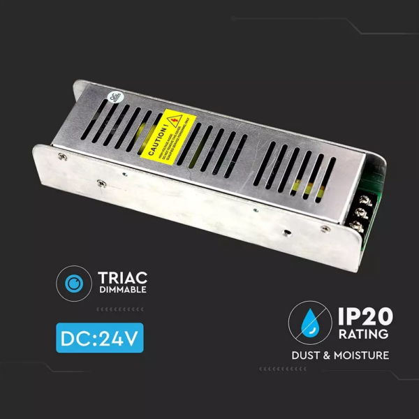 Τροφοδοτικό Μεταλλικό Slim IP20 DC:24V 150W 6.5A Dimmable V-TAC – 3258