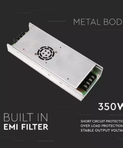 Τροφοδοτικό Μεταλλικό Slim IP20 DC:12V 350W V-TAC – 3259
